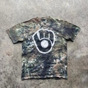 vintage y2k‎ 00s liquid blue mlb tie dye tee